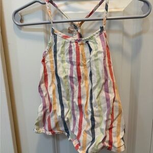 Girls' Multicolor Striped Tank Top - Lightweight Summer Top
